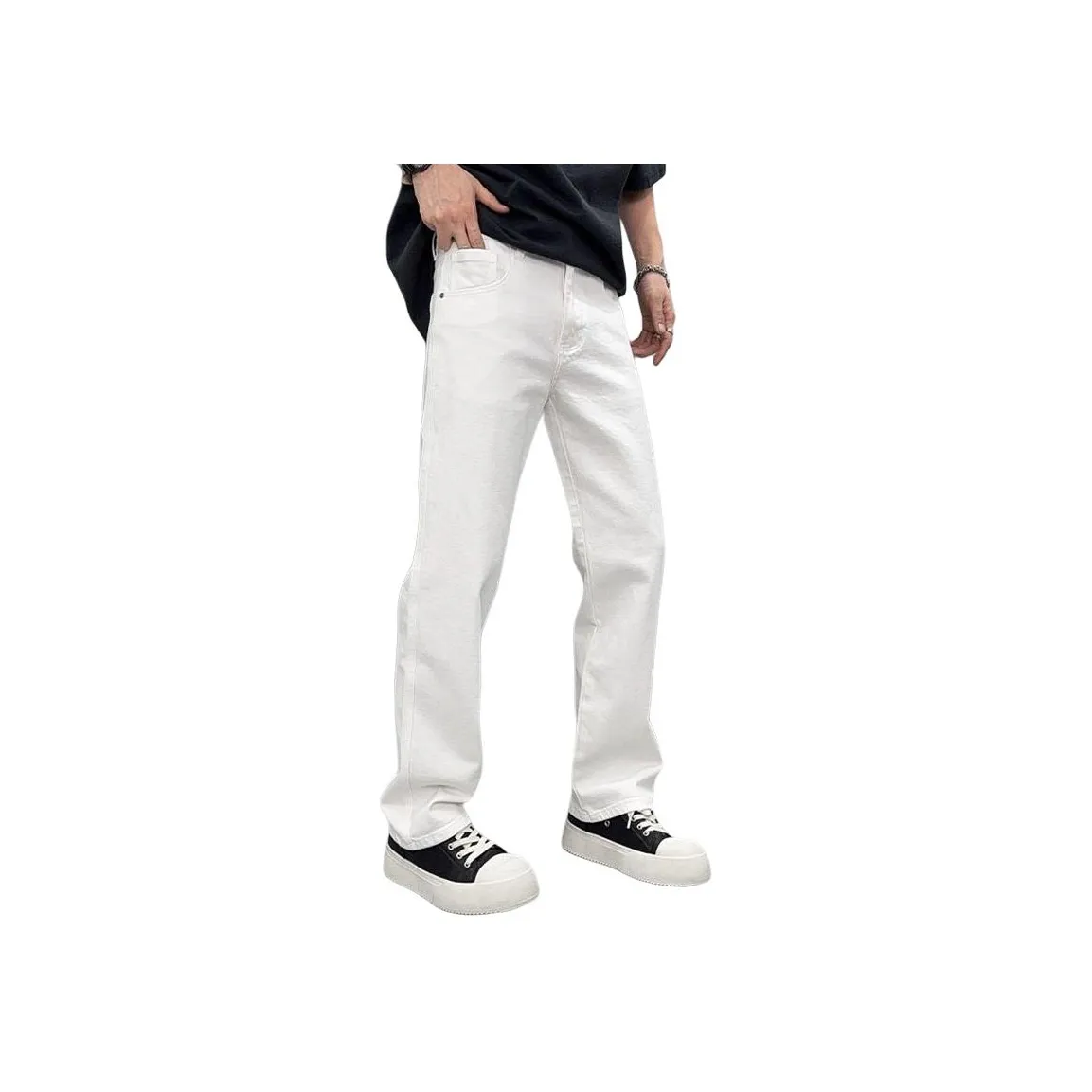 CHENYING Белый Мужской Джинсы