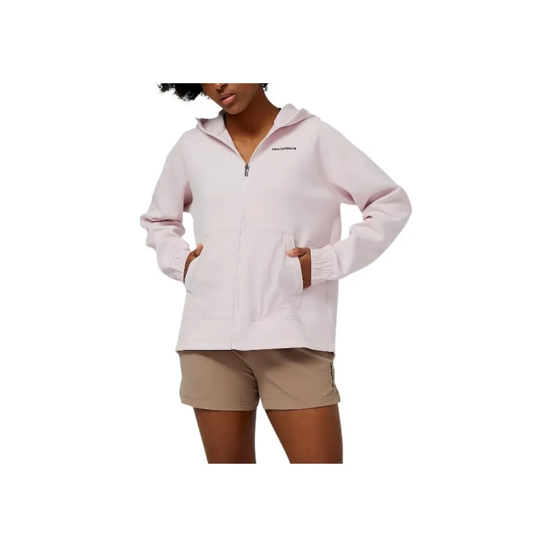 New Balance Achiever Tech Fleece Jacket Jackets & Coats Women's Stone Powder Color