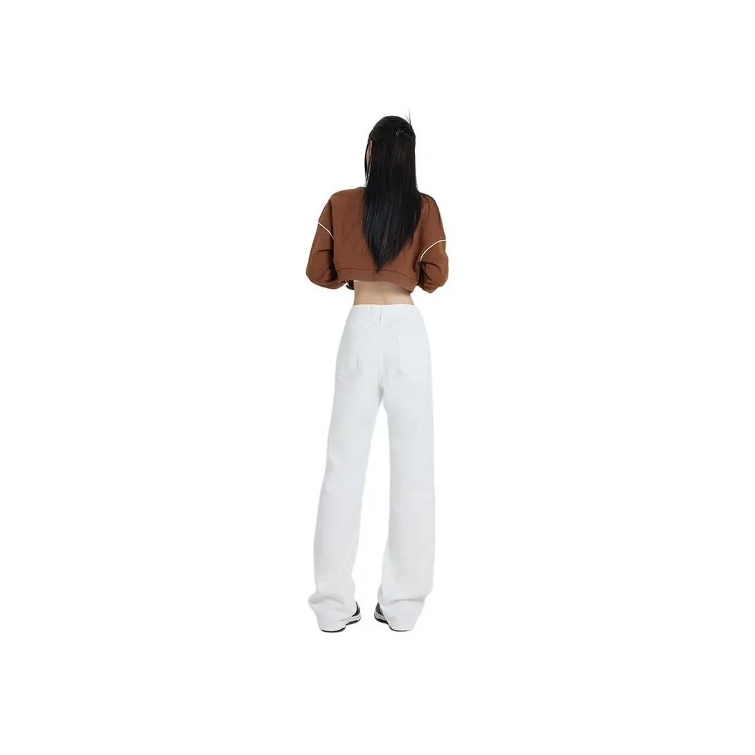 Wen Shan Jeans Unisex White Pants
