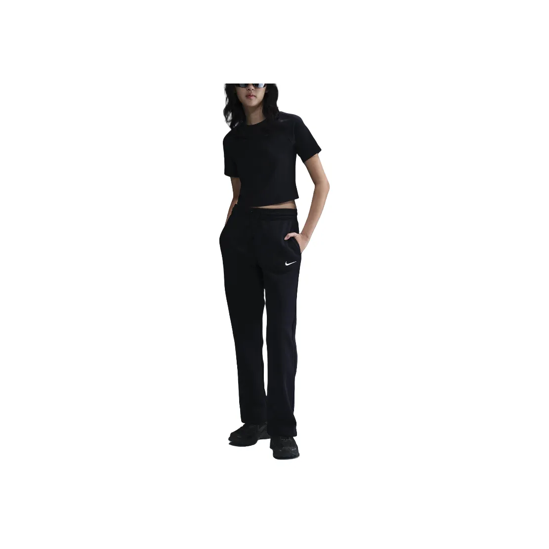 Nike Sportswear Phoenix Fleece Casual Pants Women's Black/Canvas White