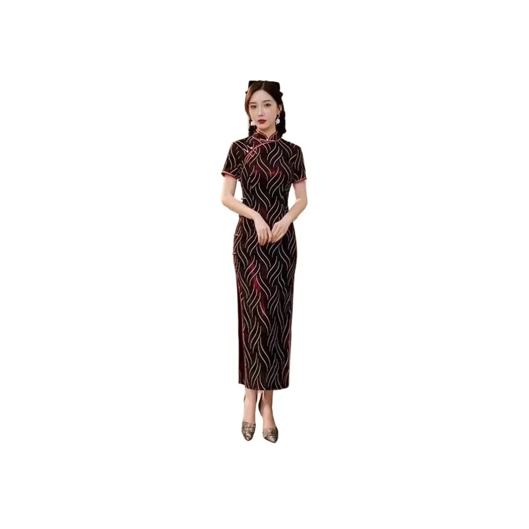 ENEESSI Spring Summer Release Cheongsam Women's Burgundy