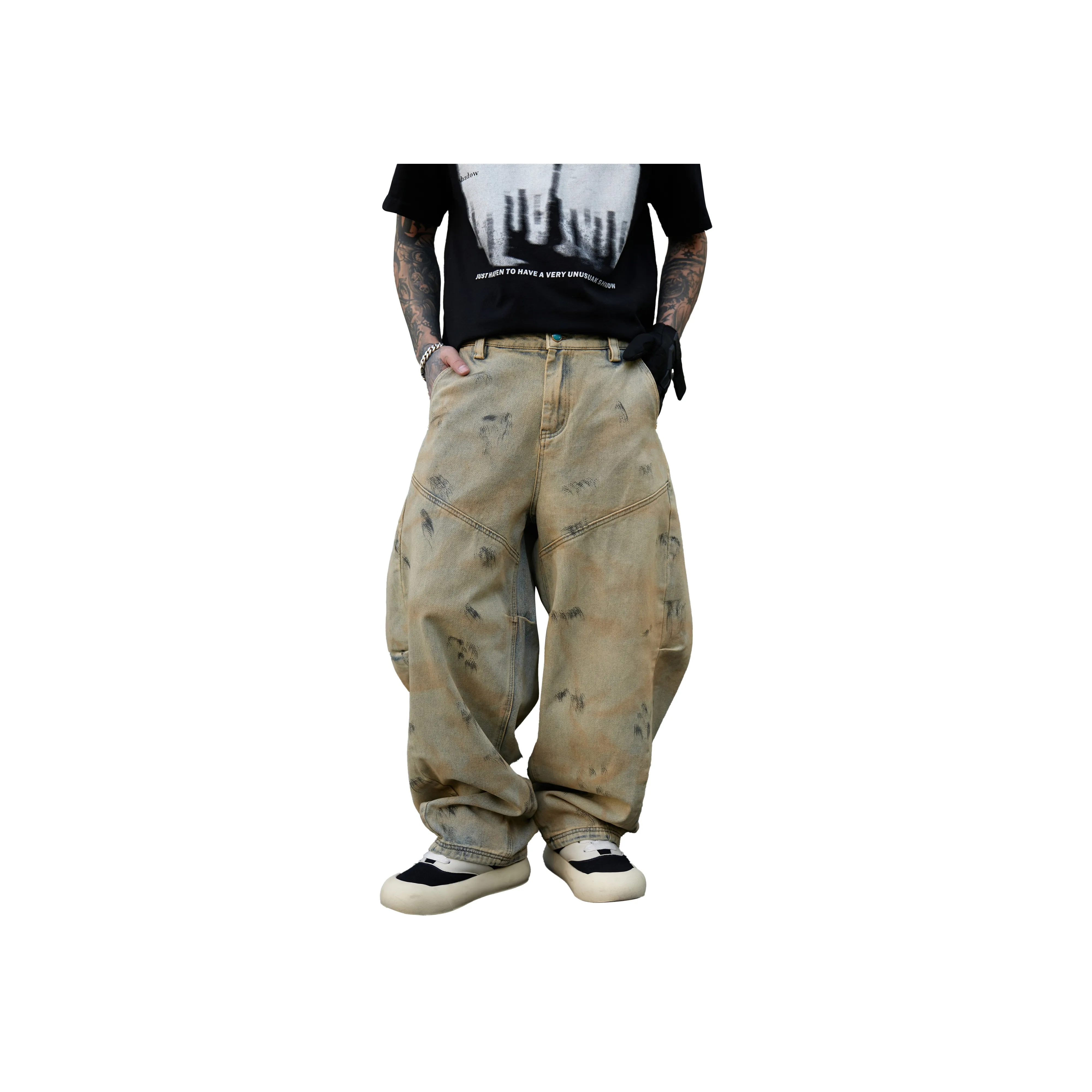 KM Светло-синие унисекс джинсы