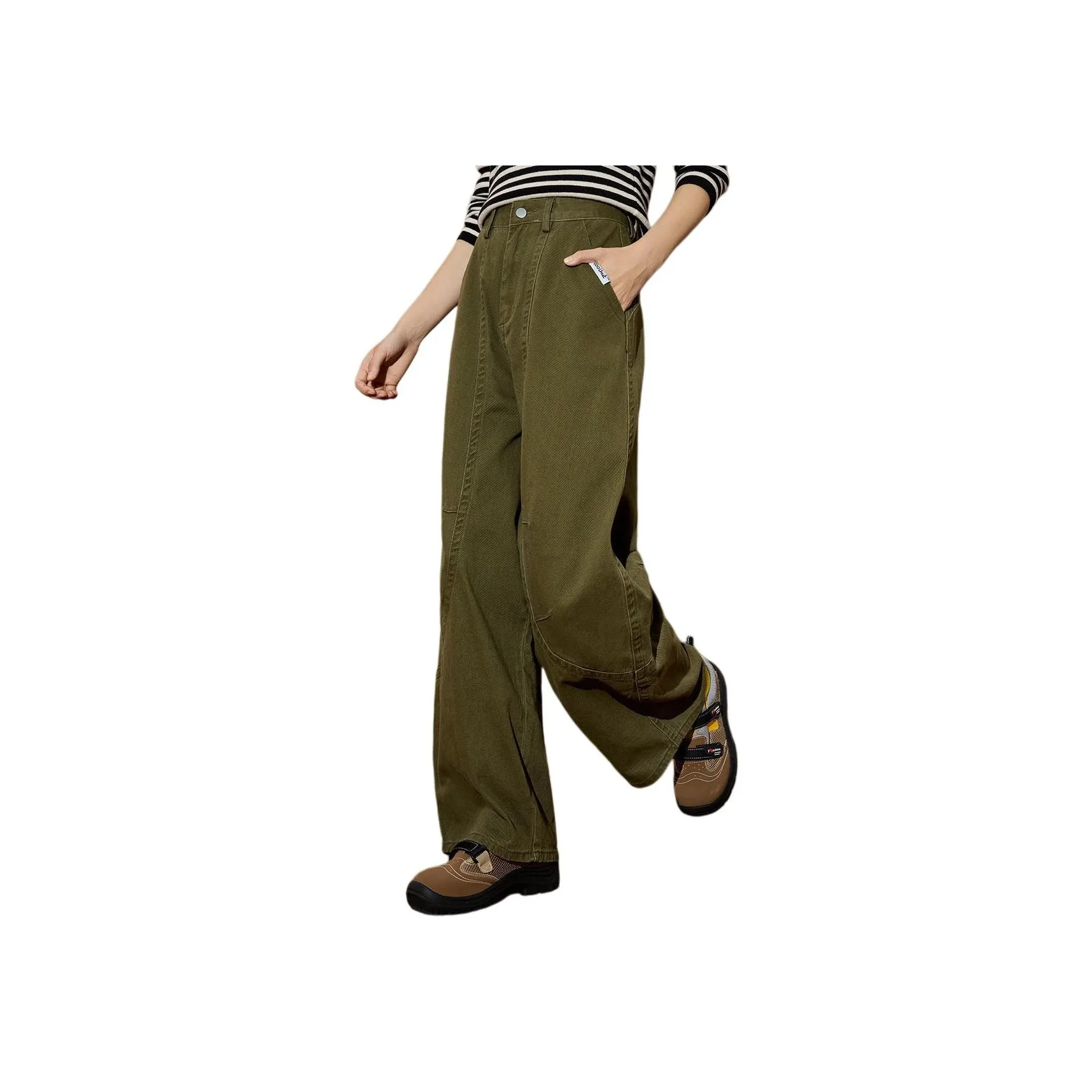 Coolhut Армейский зеленый Женские Джинсы