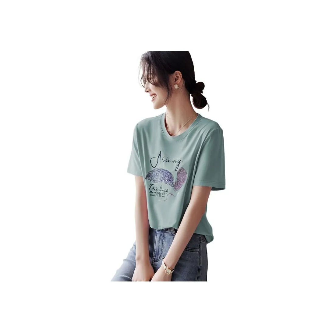 XWI Regular T Shirt Women's Gray Blue