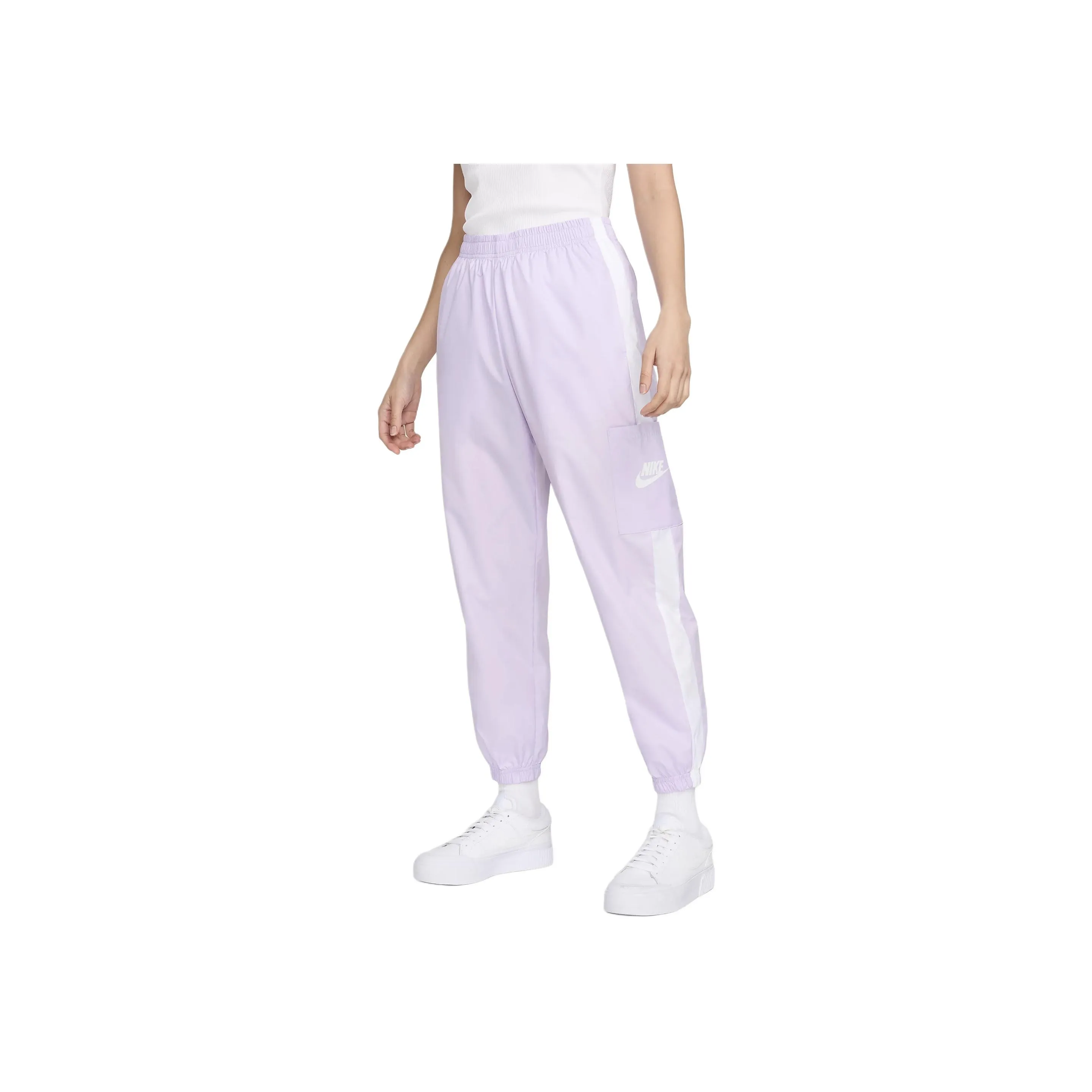 Nike Вязаные тренировочные штаны женские цвет пыльно-фиолетовый