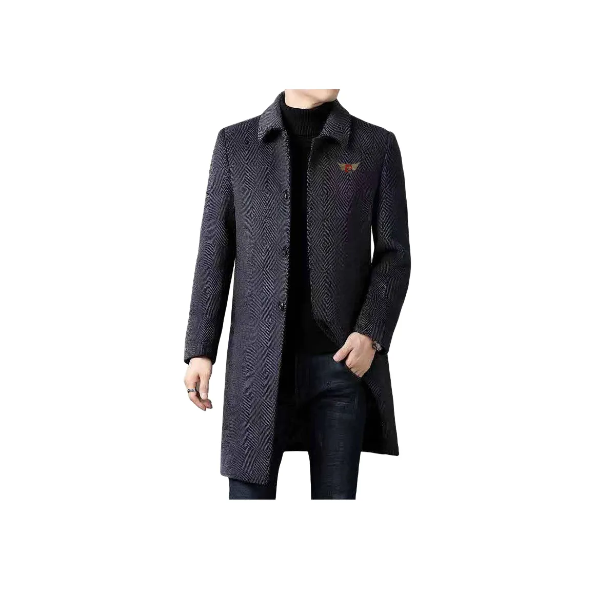 PIERRE CARDIN Пальто Мужское Темно-Серый