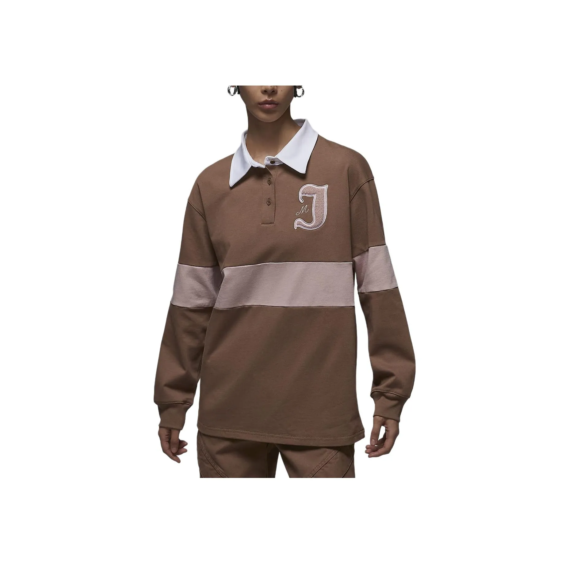 Jordan Polo Shirt Women's Antique Brown/Oxford Pink/White