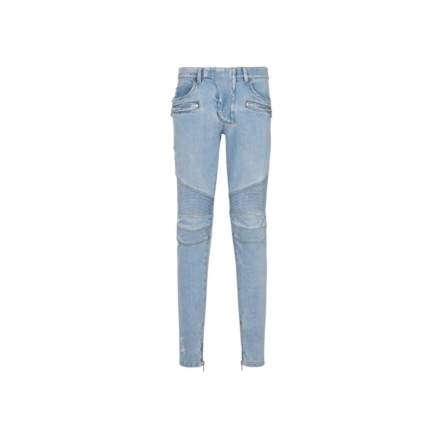 BALMAIN Panelled Biker Jeans