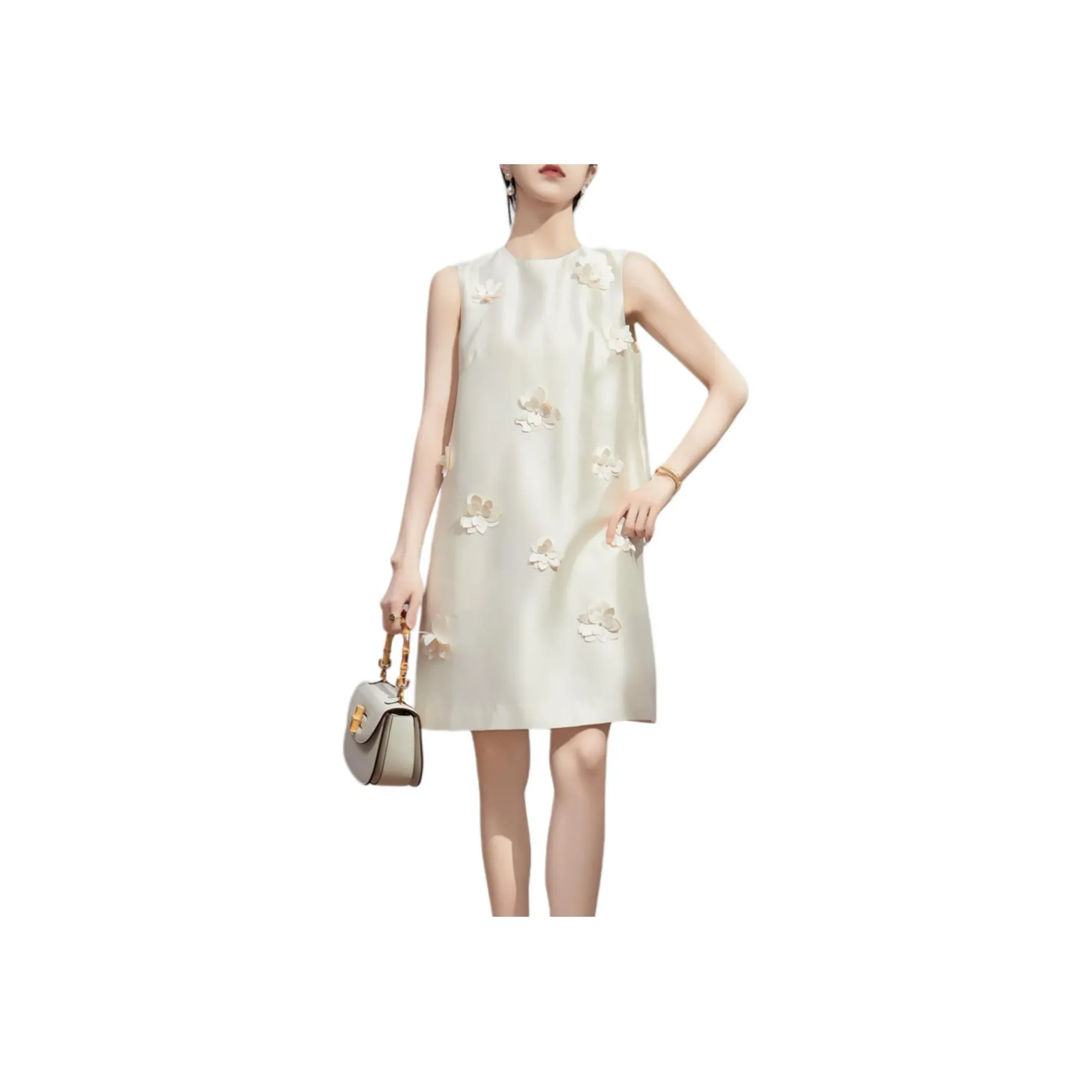 DESIGNER UNCLE Sleeveless Dress Women's Ecru