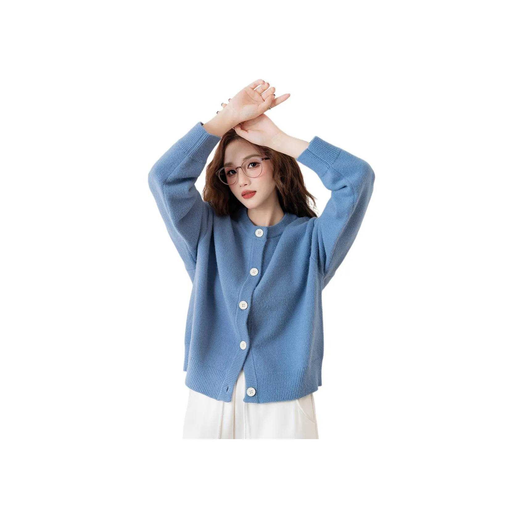 Tonlion Свитер Женский Пыльно-Синий