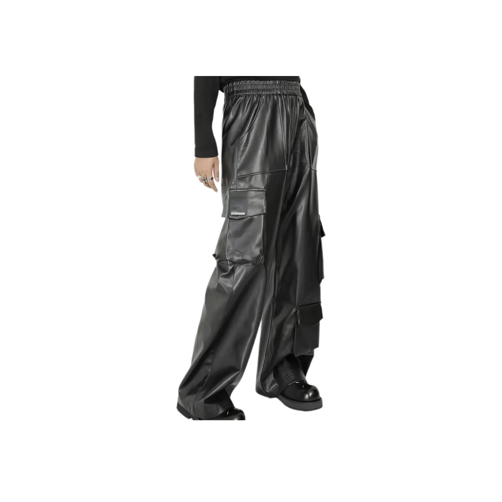 HLPT Leather Pants Unisex Black