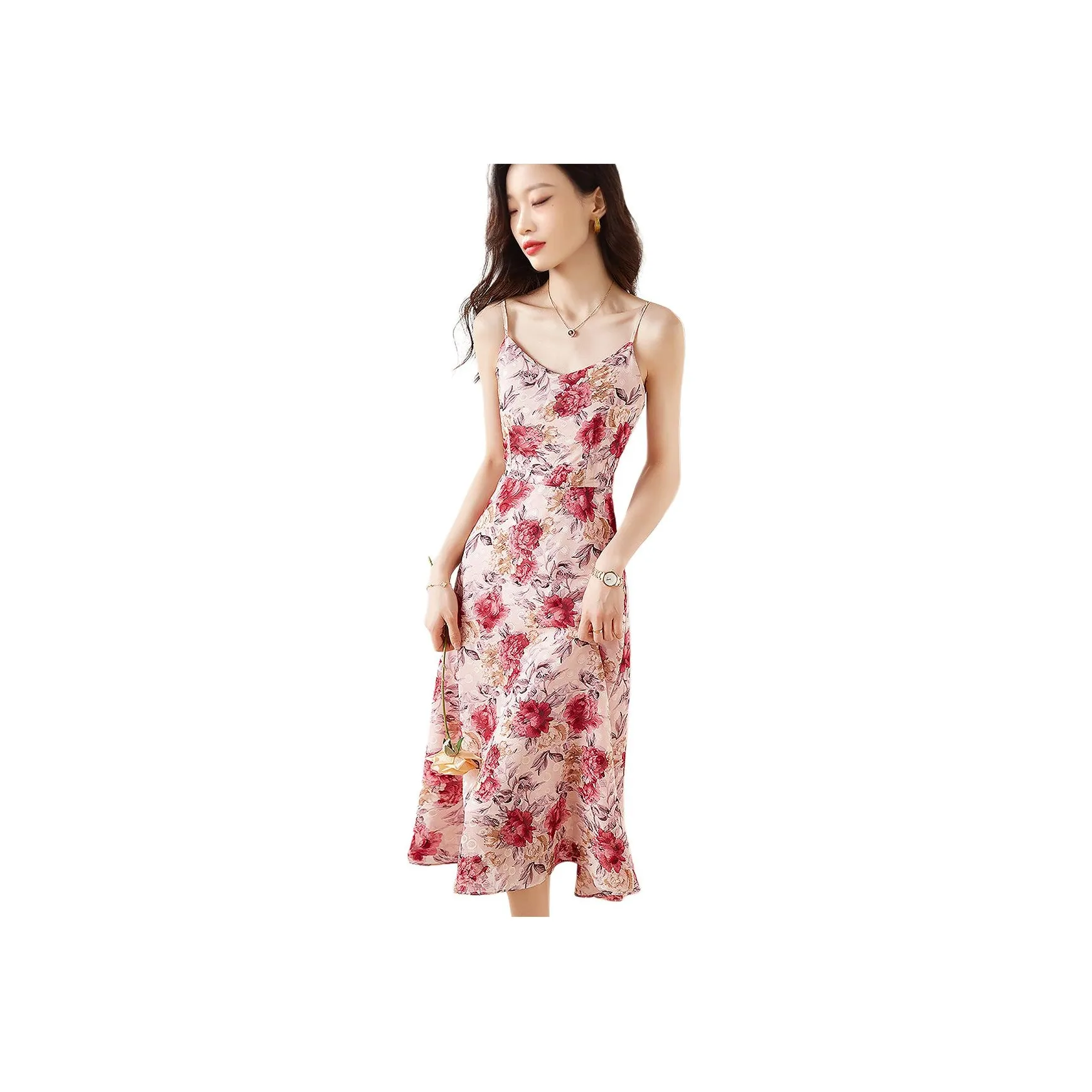 Mo Han Yi Mei Slip Dress Women's Pink
