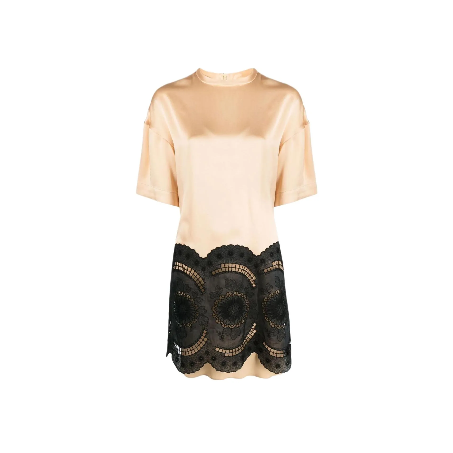 Stella McCartney Lace Embroidered Satin Midi Dress