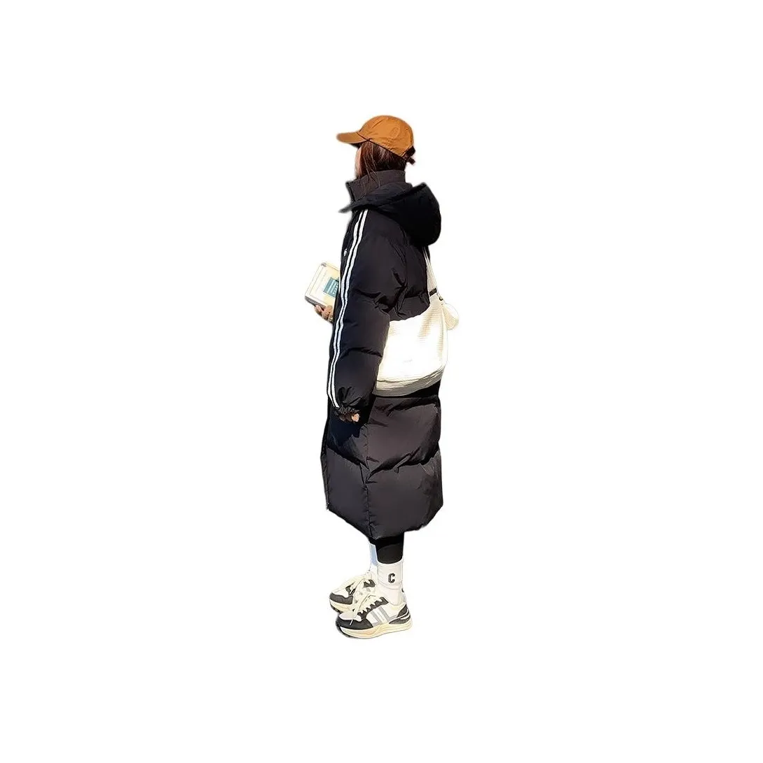 Flowers In Water Puffer Jacket Women's Black