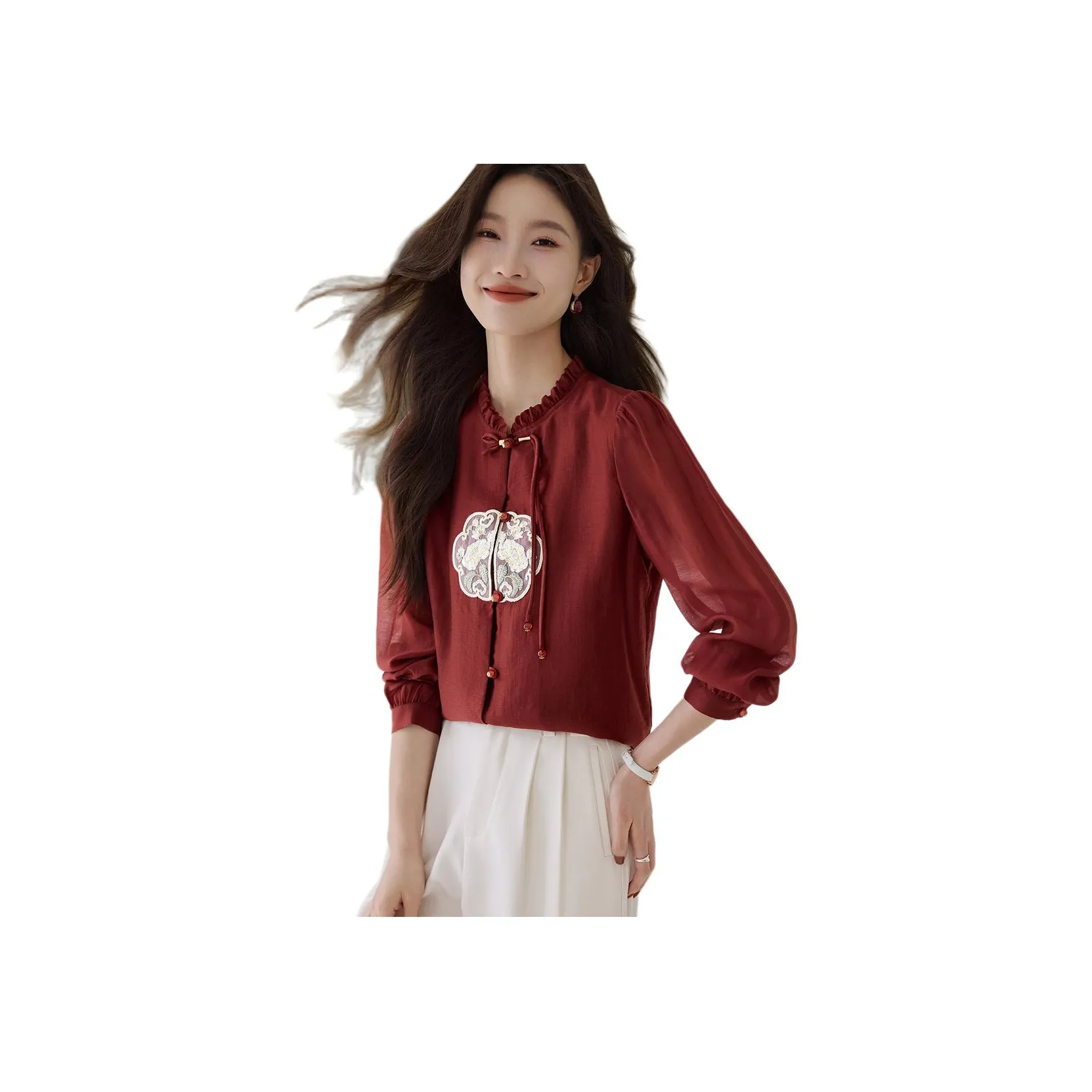 Mo Han Yi Mei Shirt Women's Red