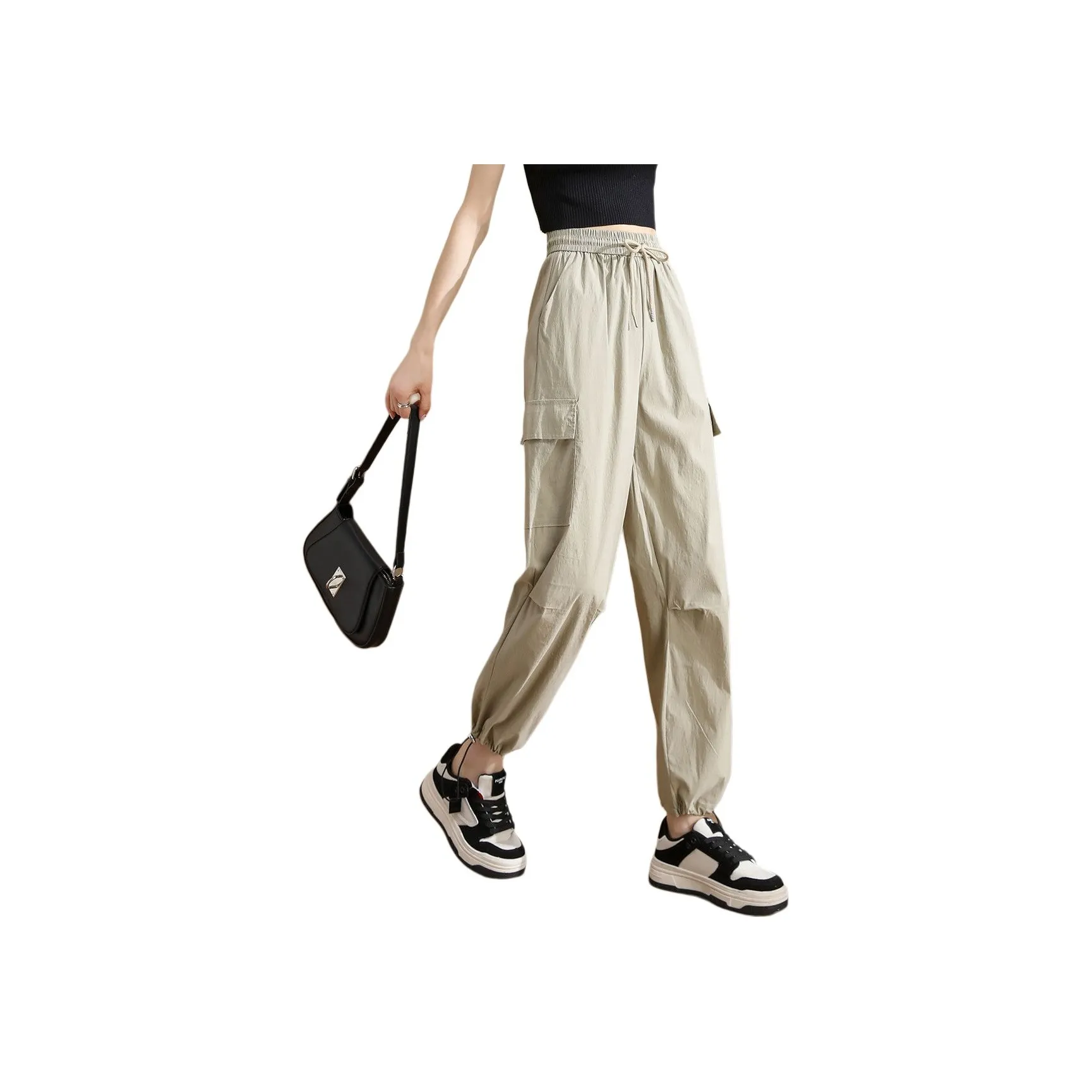 TERRE BLEUE Cargo Pants Women's Khaki