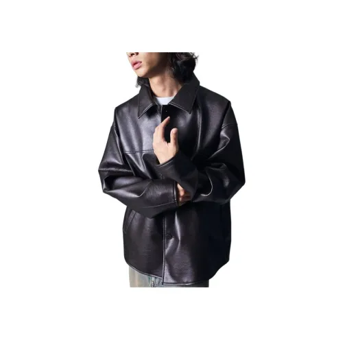 FREAK'S STORE Коричневый Мужские Кожаные Куртки