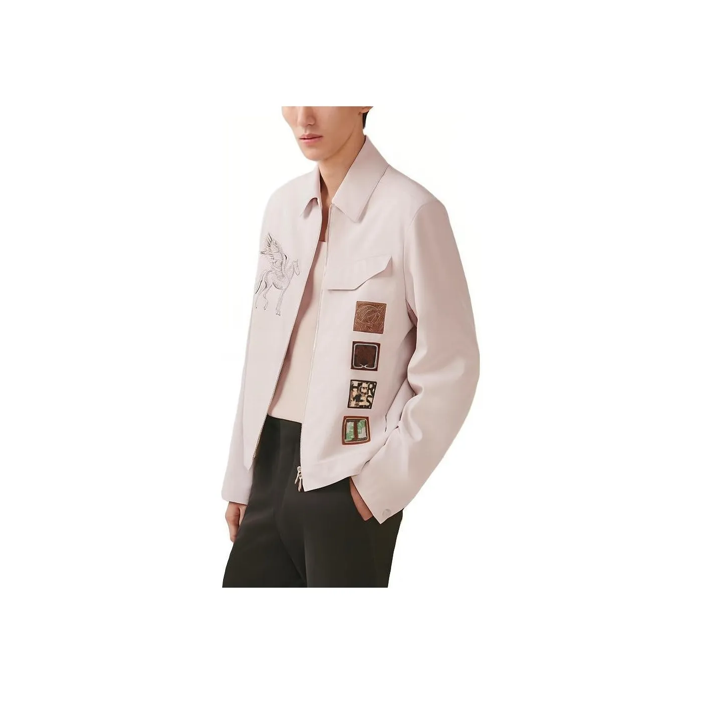 HERMES SS23 Jackets & Coats Men's Light Pink
