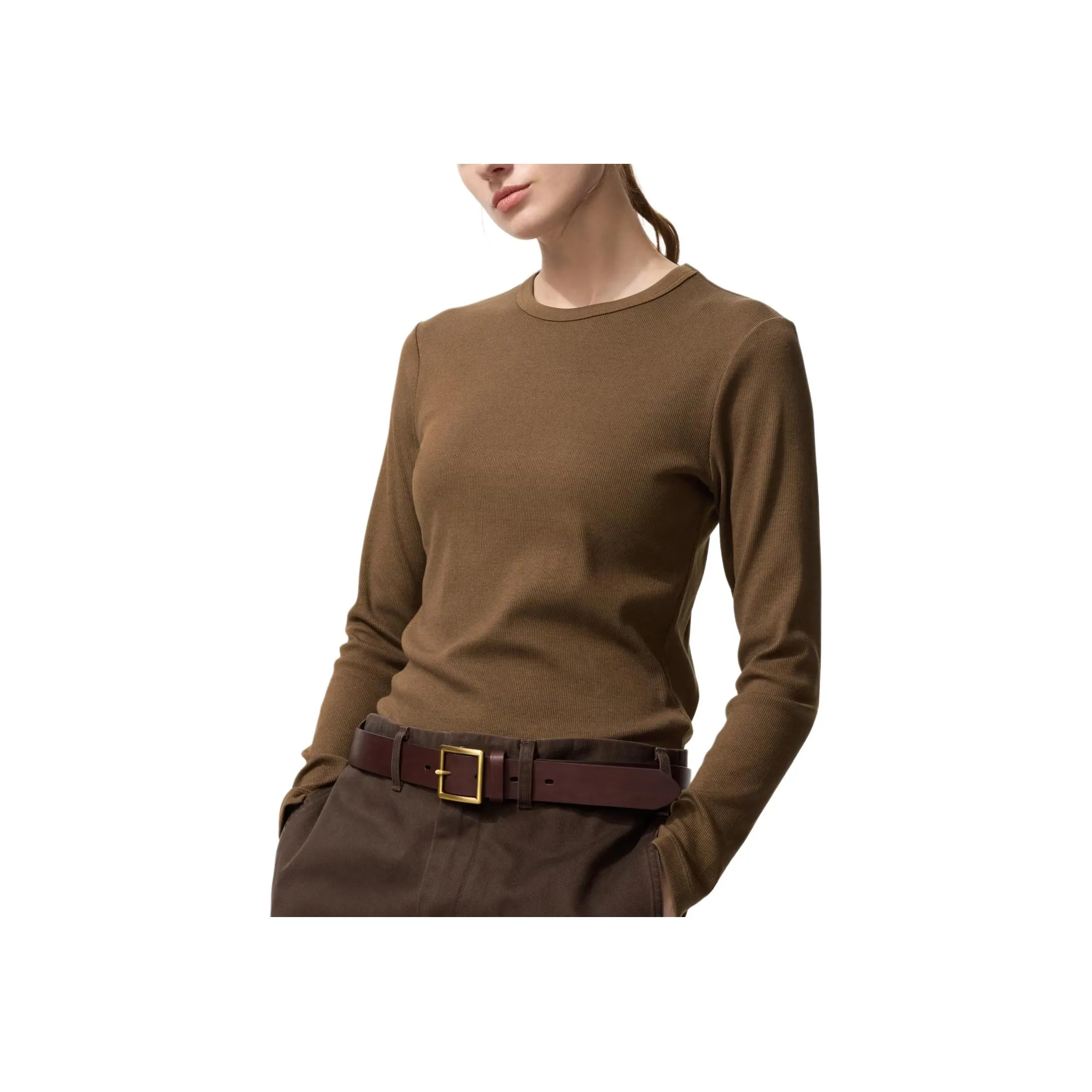 UNIQLO Коричневый Женские T-рубашки