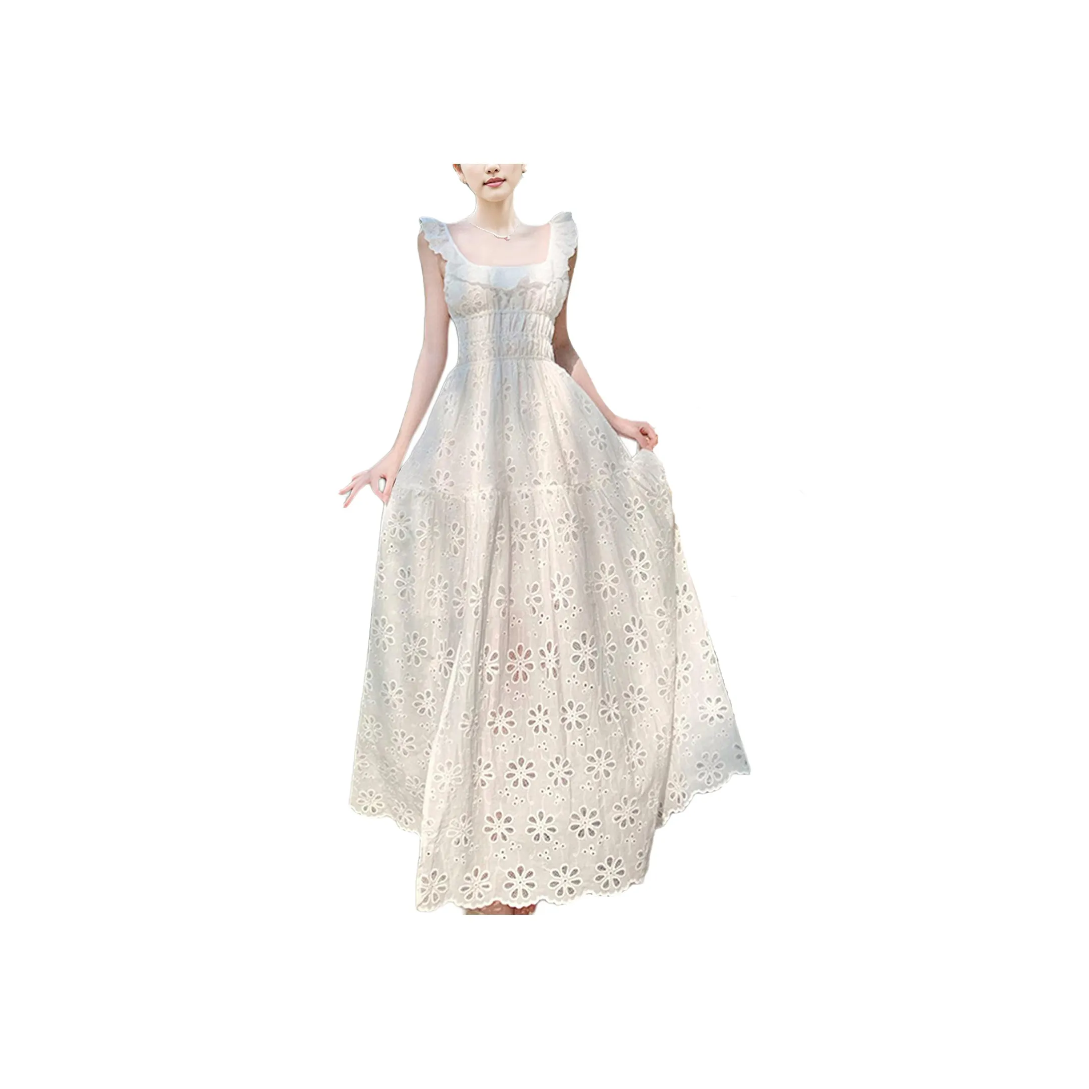 Wbwq Slip Dresses Women's White