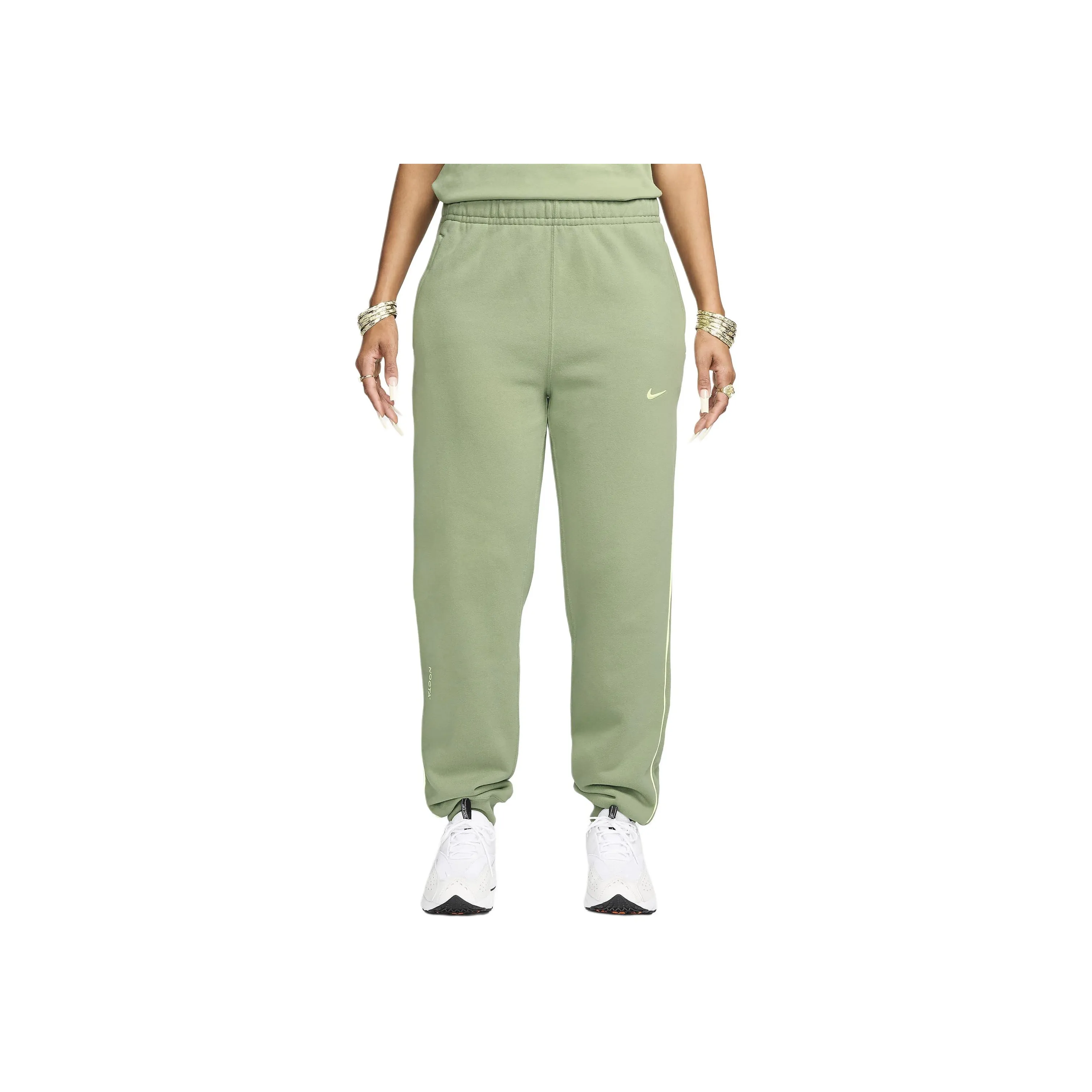 Nike x Nocta SS24 Вязаные тренировочные штаны унисекс масляный зеленый