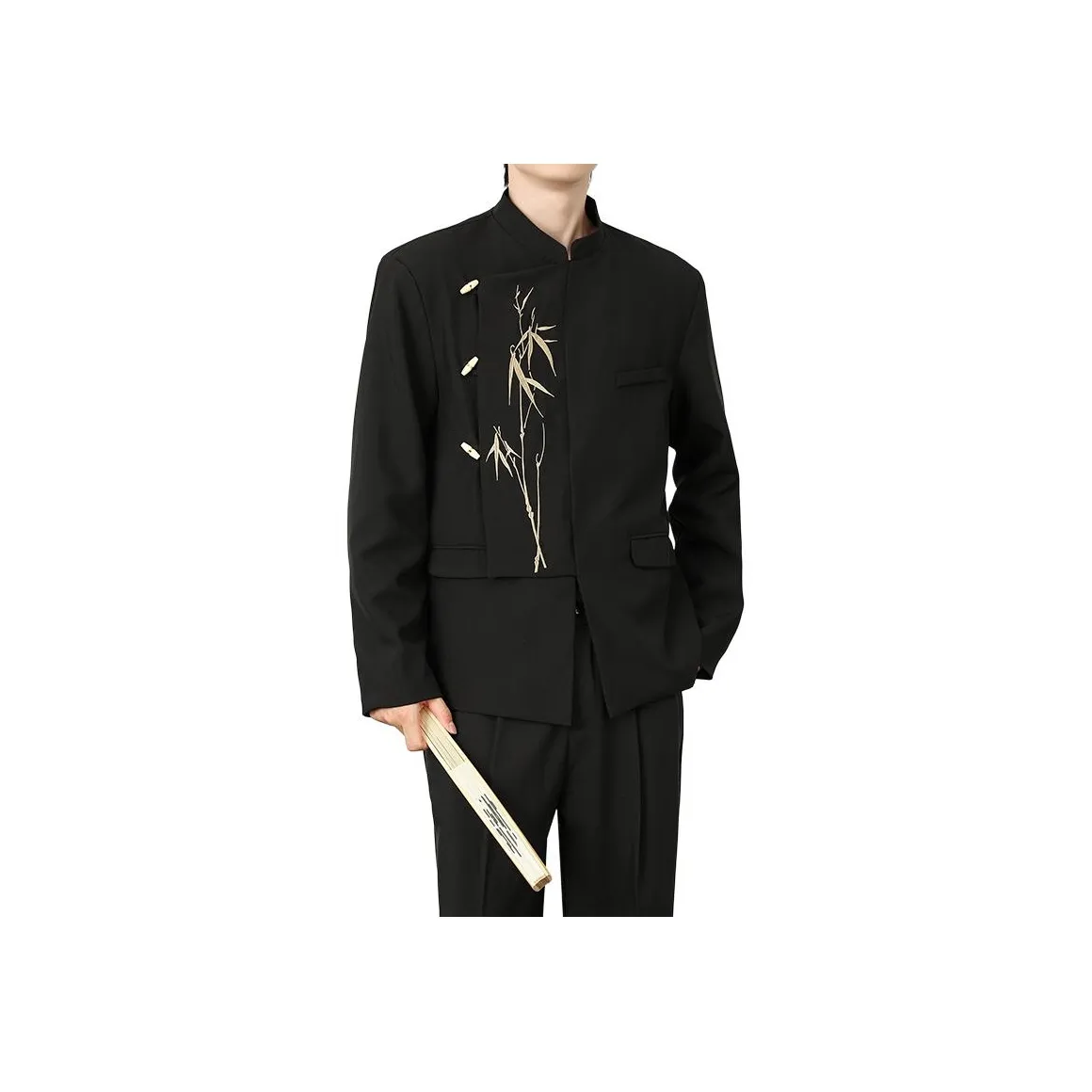 JIMI&JONS Черный Золотой Бамбук Вышивка Унисекс Деловые Костюмы