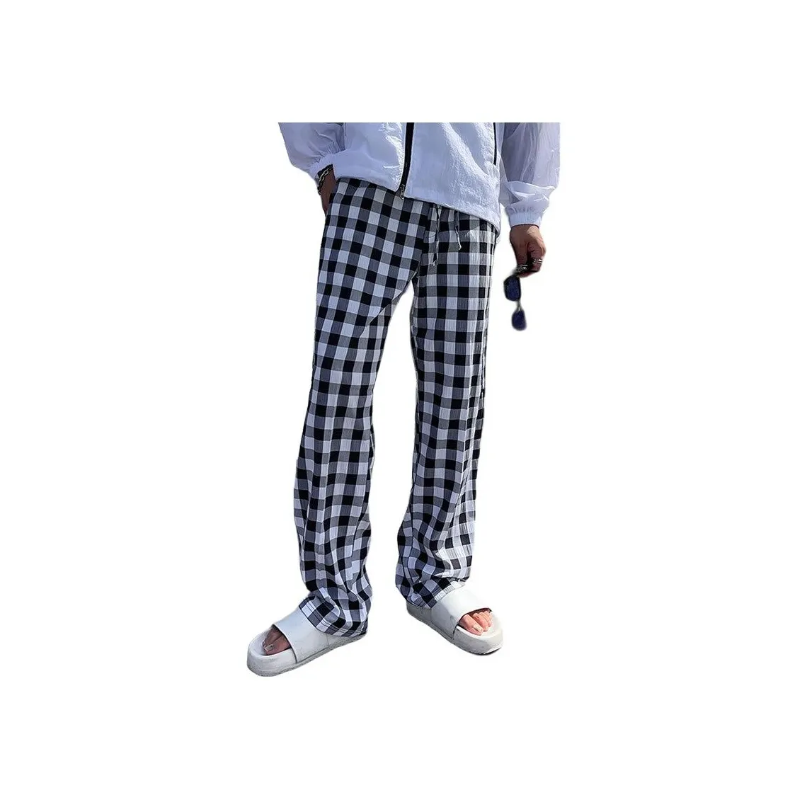 CUCHOHOMME Черный Белый Клетка Мужские Повседневные Штаны