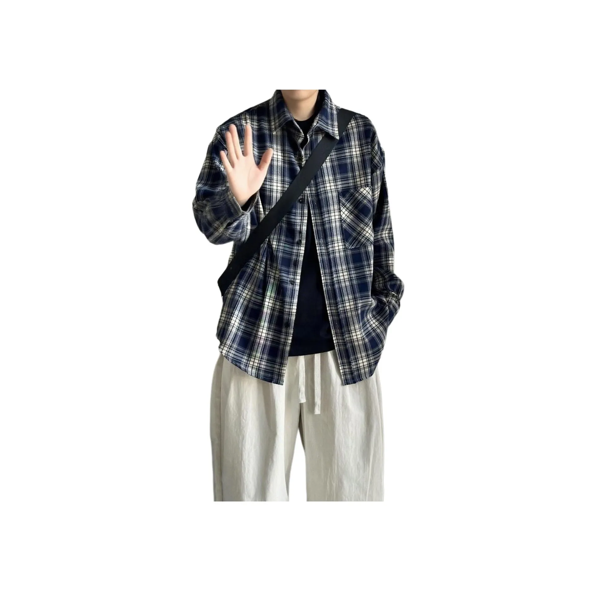 PODGORNOI Темно-синие мужские рубашки