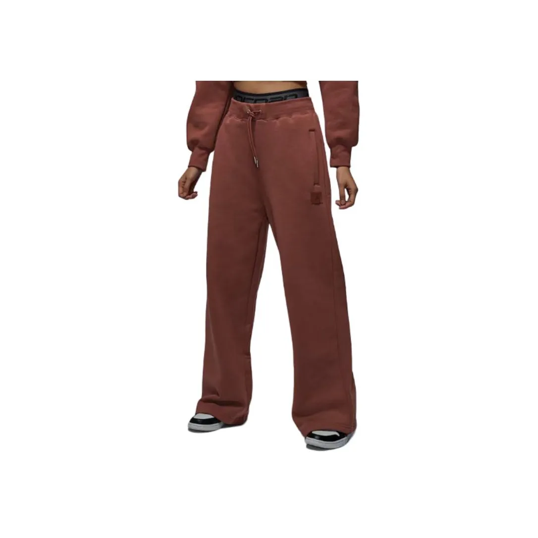 Jordan Flight Fleece FW24 Повседневные брюки Женские Коричневый