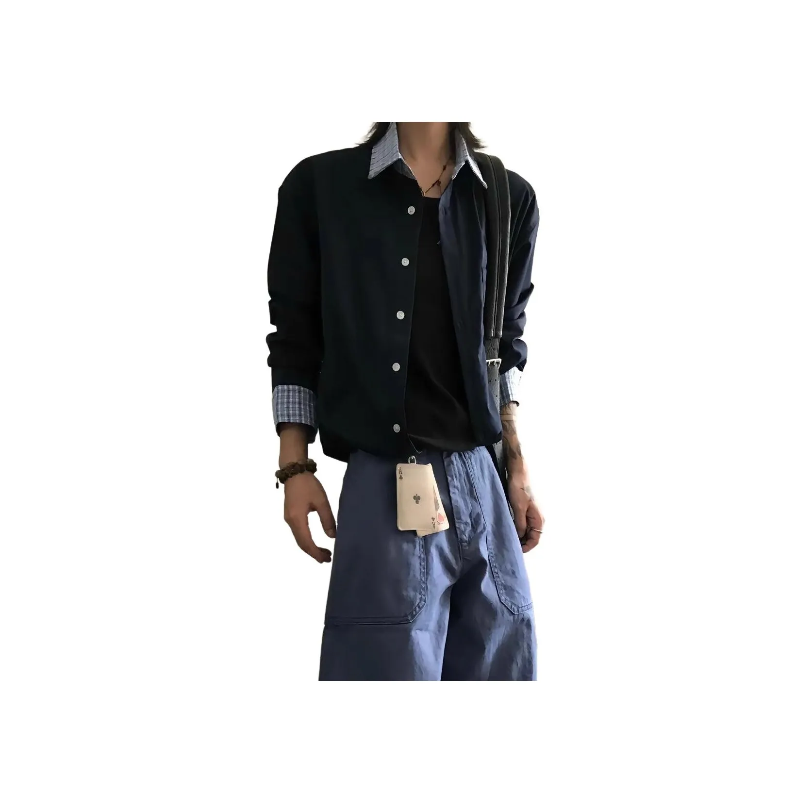 MORii Темно-синие унисекс рубашки