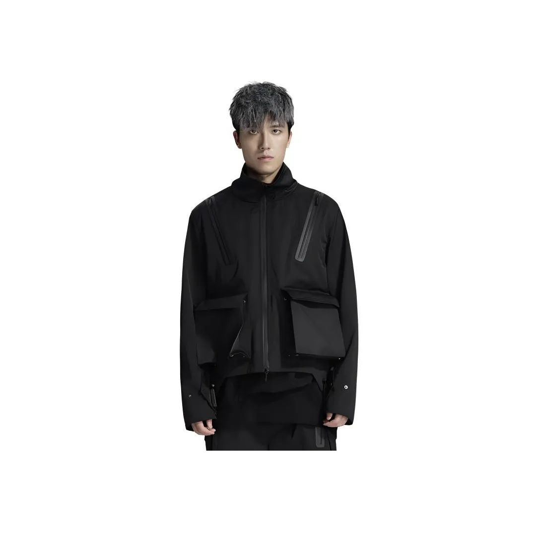 NORVINCY Cycling Western Mock Pocket Stand Collar Jacket Unisex