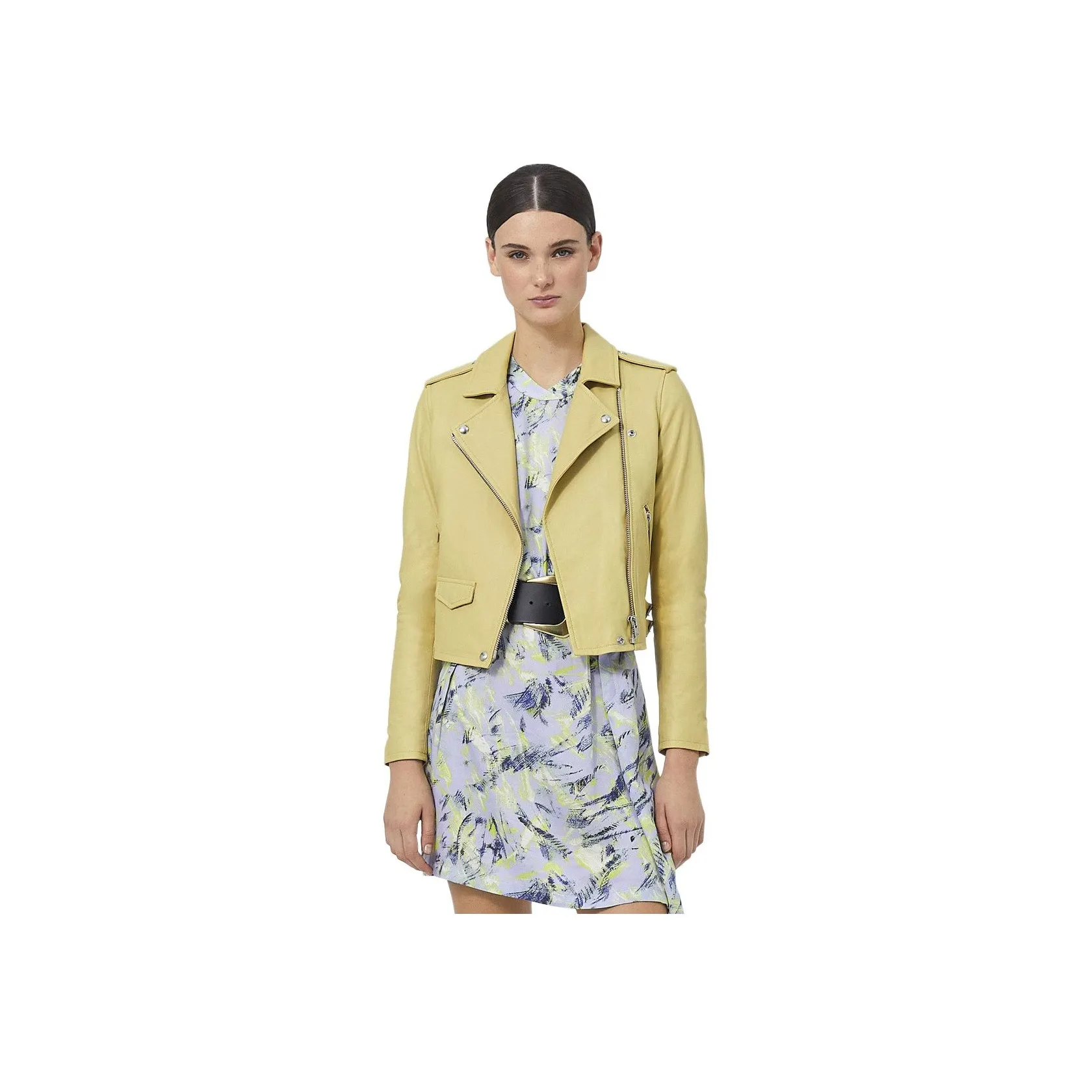 IRO NIGHT Leather Jacket Women's Yellow