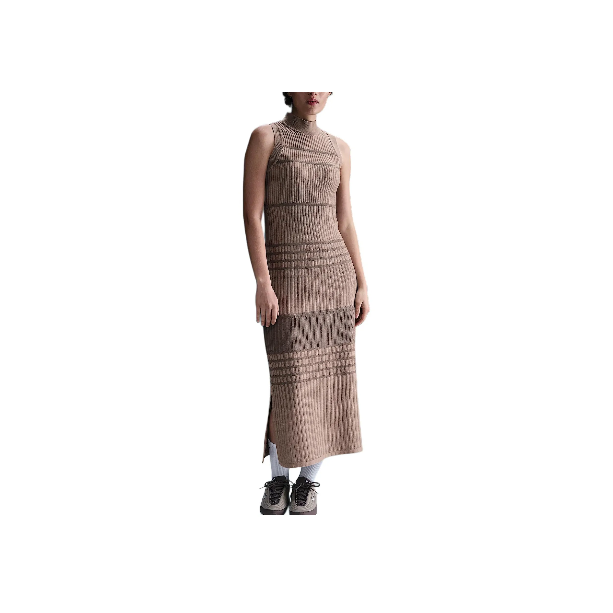 Nike Every Stitch Considered Sleeveless Dresses Women's Tan Stone