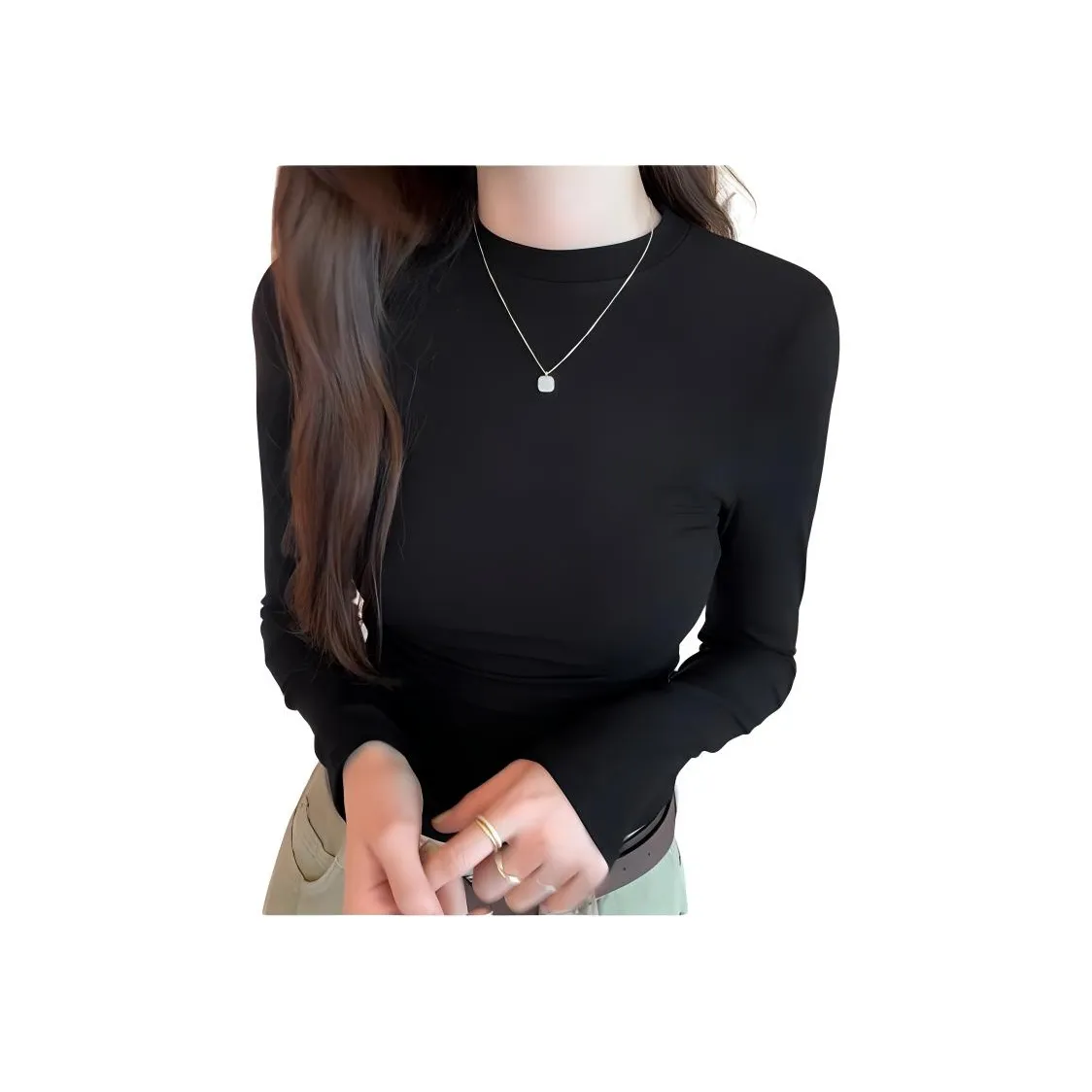 AWAO Длинный рукав Т-рубашка Женская