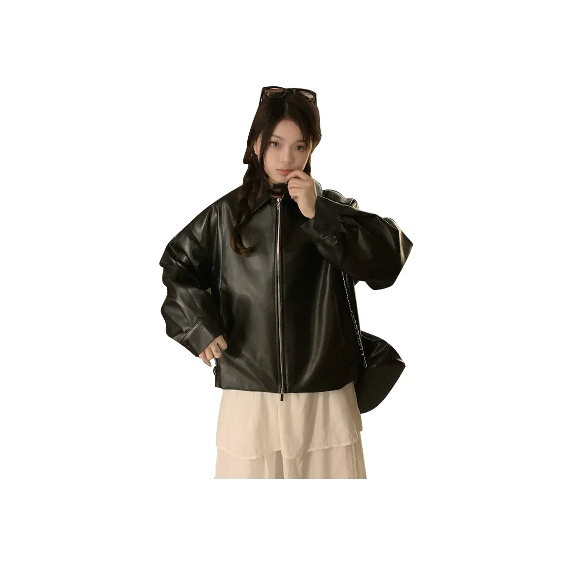 MORii Черные Женские Кожаные Куртки