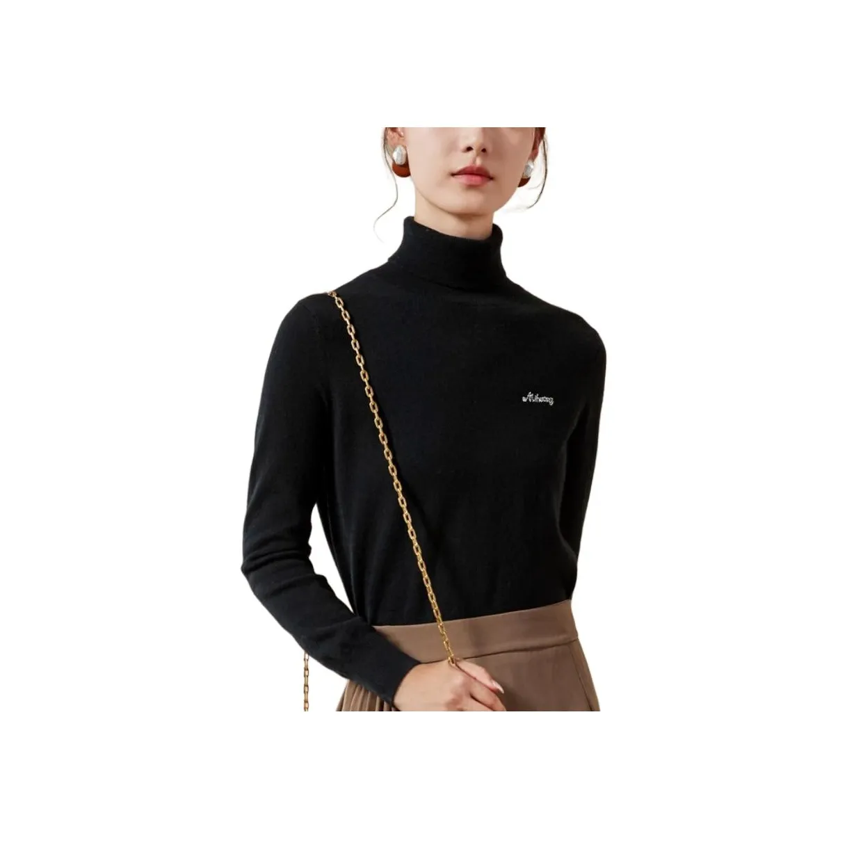 MIHUANG Кашемир Свитер Женский Черный