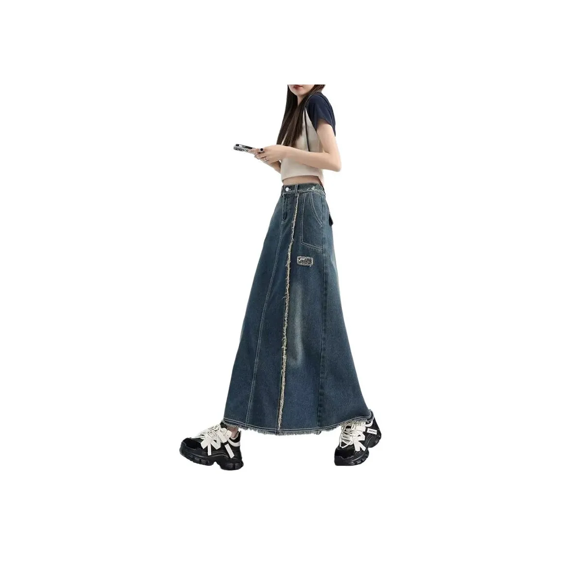 Concubine Zhu Denim Long Skirt Women's