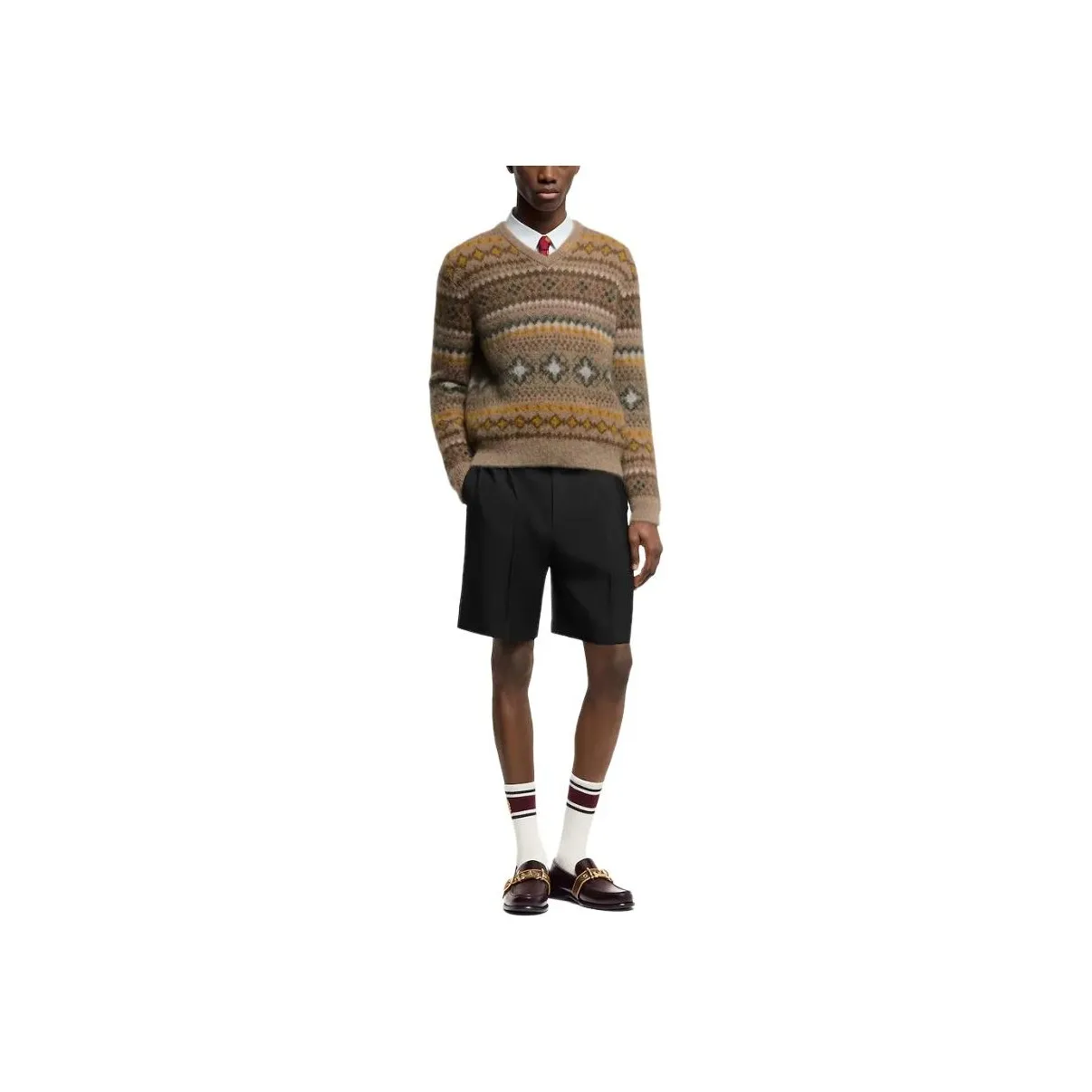 LOUIS VUITTON Mohair Blend Fair Isle Pullover