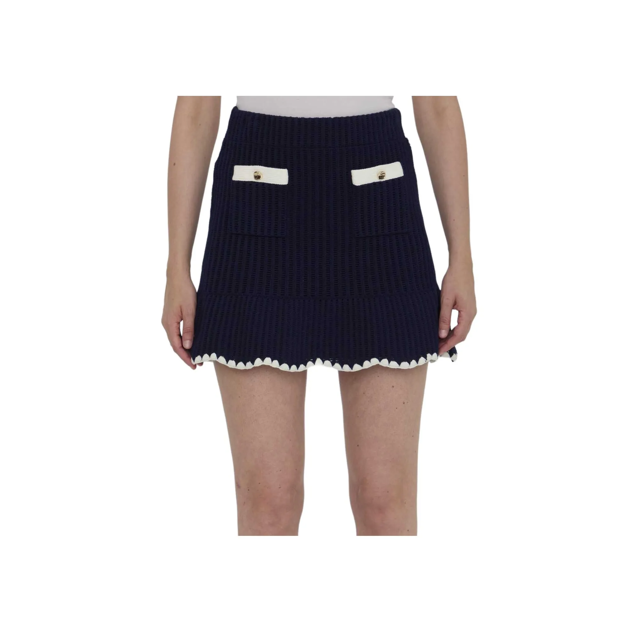 Self portrait Crochet knit Mini Skirt