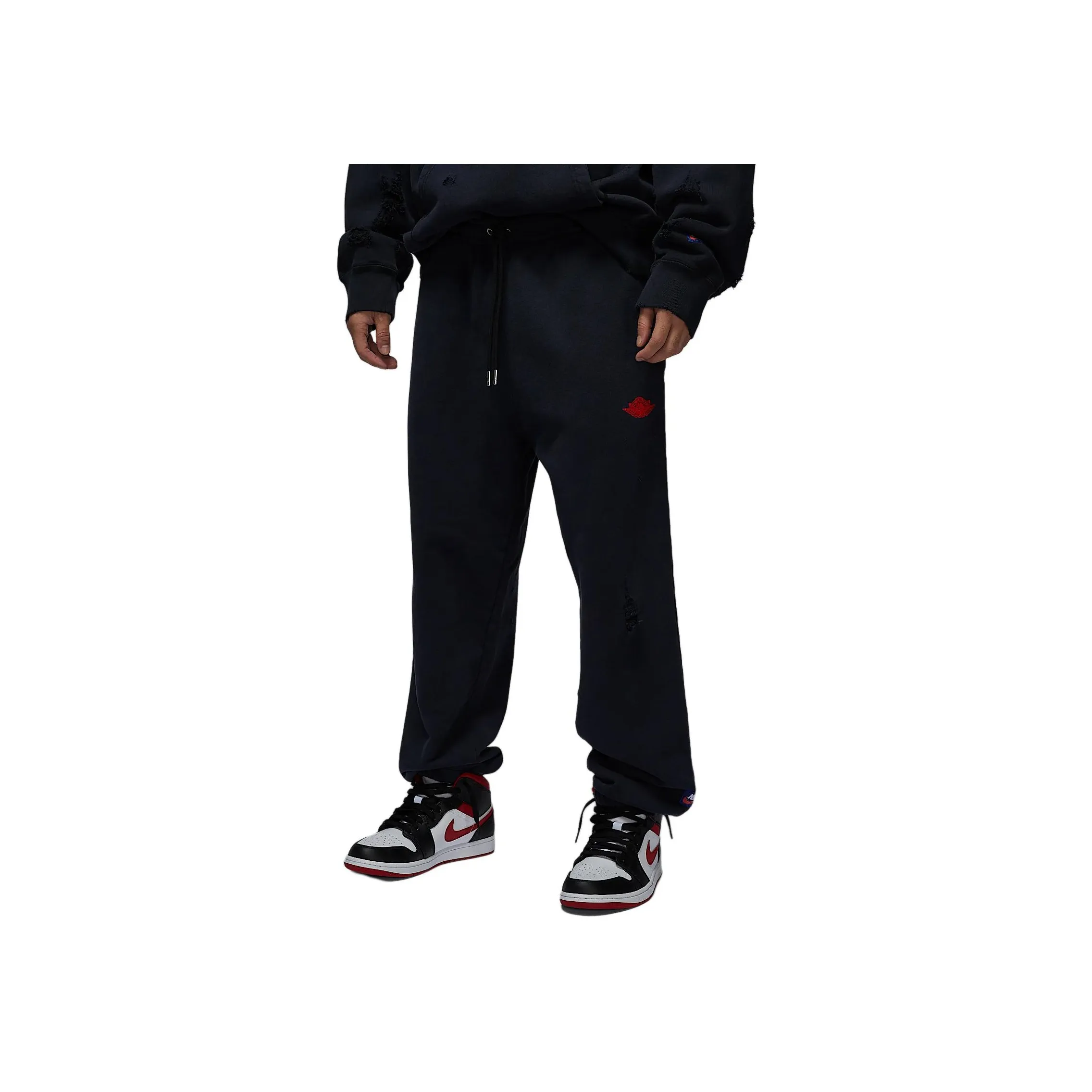 Jordan Air Rare Knitted Sweatpants Men's Black/Sail White