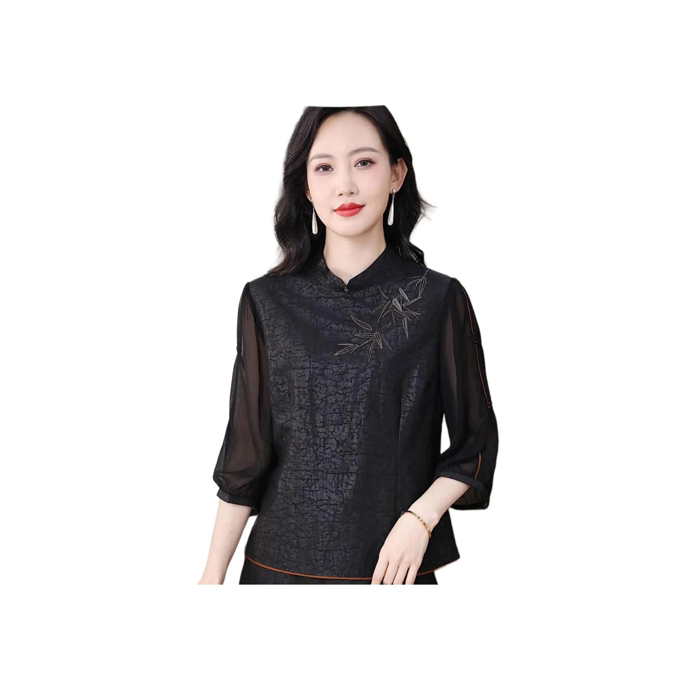 Yi Mengyuan Silk Shirt Women's Black