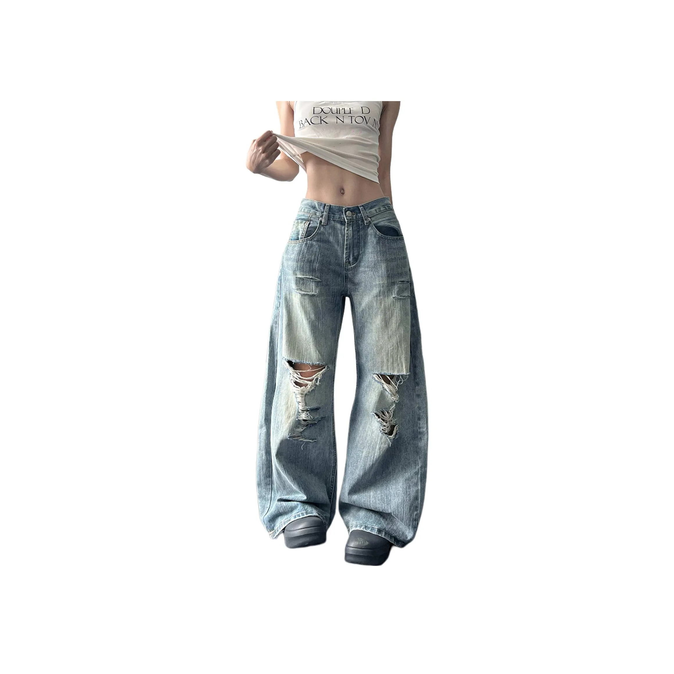 Pirkadat Синий Унисекс Джинсы