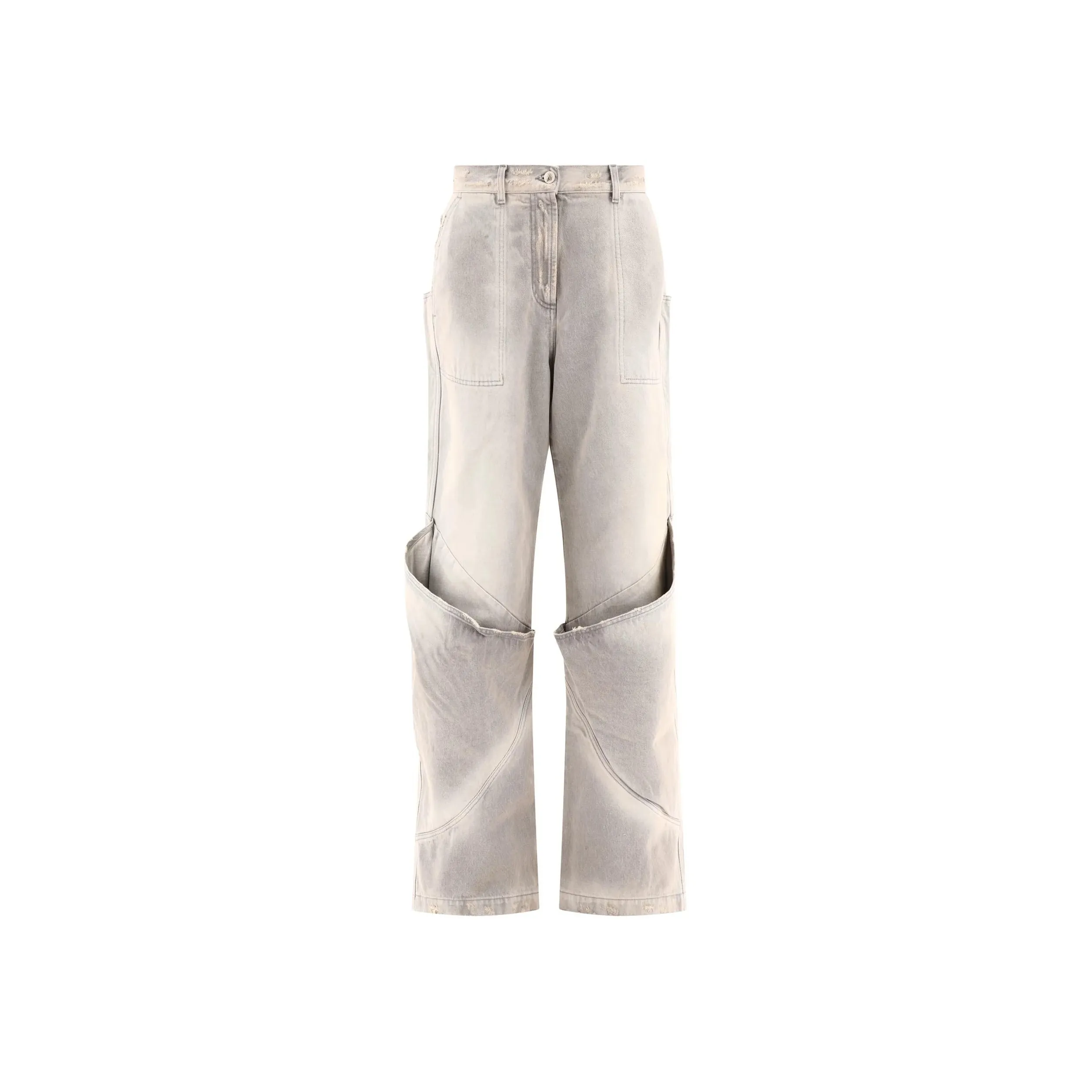 The Attico High Waist Distressed Effect Jeans
