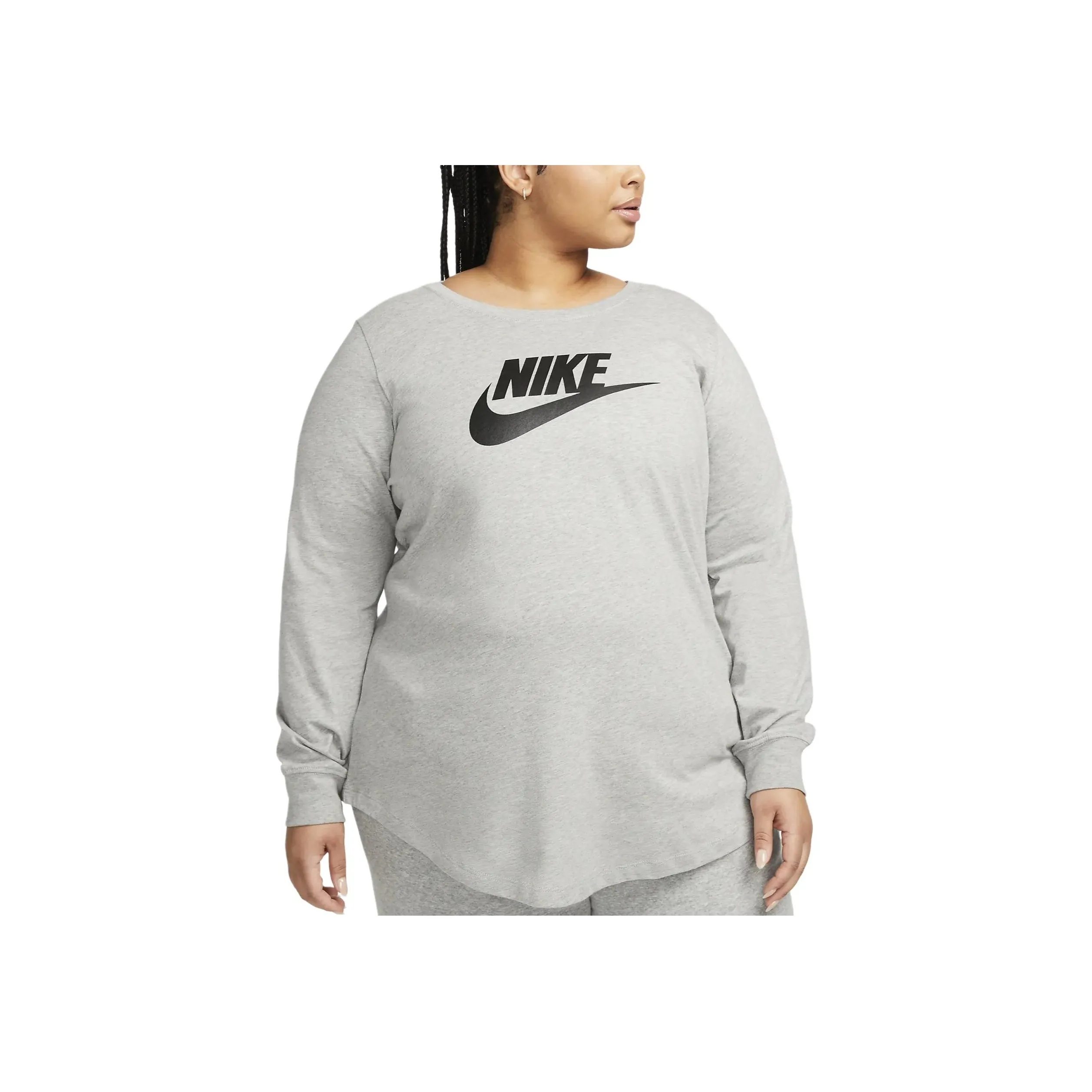 Nike Sportswear Club Women's Long Sleeve T Shirt Plus Size