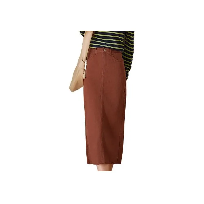 MT Casual Long Skirt Women's Burgundy