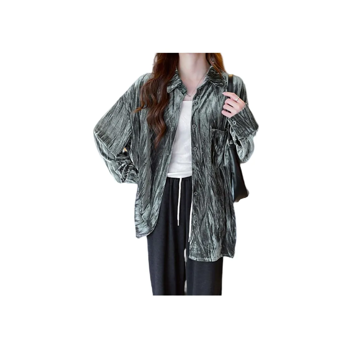 ABBY GODDESS French Vintage Плюшевая рубашка Женская