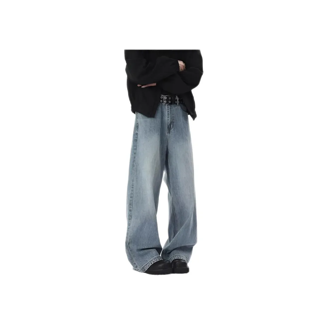 NRXX Мужская одежда Модный Casual Sports American Luxury Streetwear Студенты Винтажный промытый синий Свет Джинсы Мужской