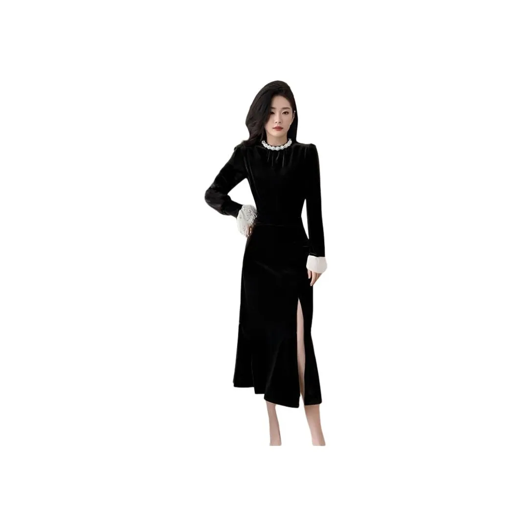 FINDSME GAGA Длинное платье с длинными рукавами женское