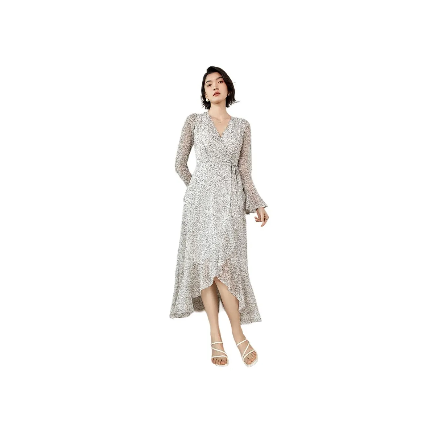TKY SHOP Long Sleeved Dress Women's Floral