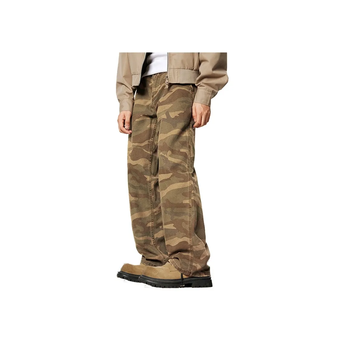 GTRG Jeans Unisex Brown Gray
